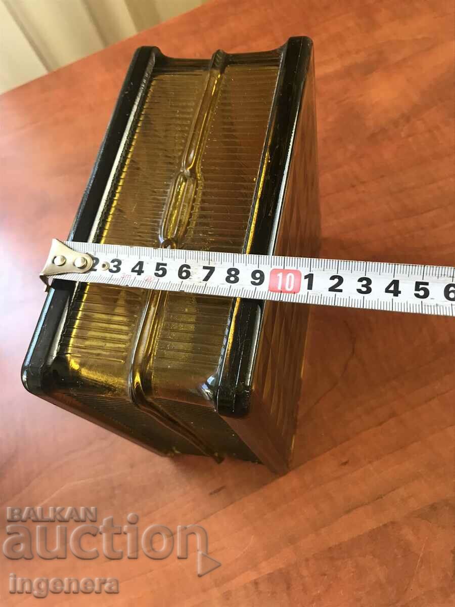 GLASS PURSE WITH 5 COINS FROM 1974 - 5