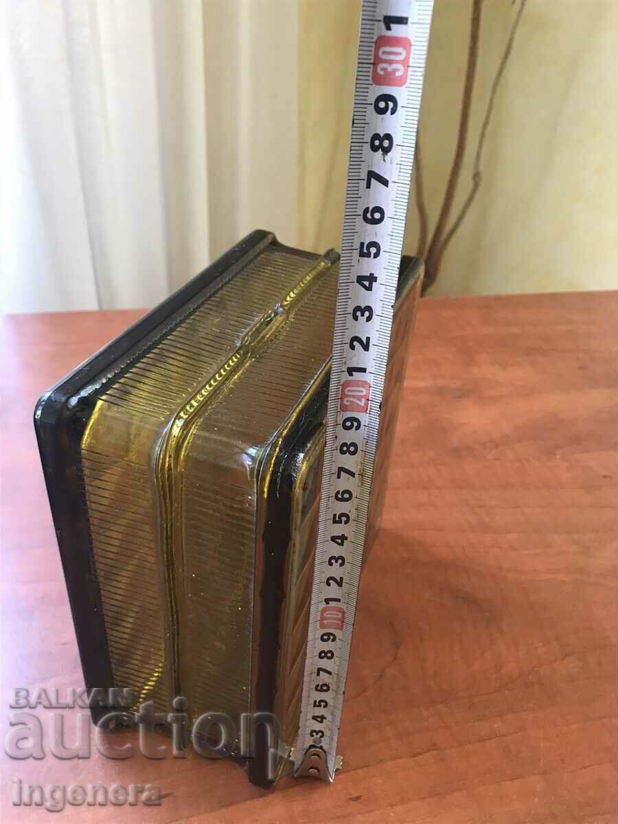 GLASS PURSE WITH 5 COINS FROM 1974 - 6