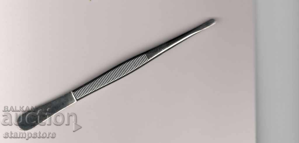 Philatelic tweezers with straight blades