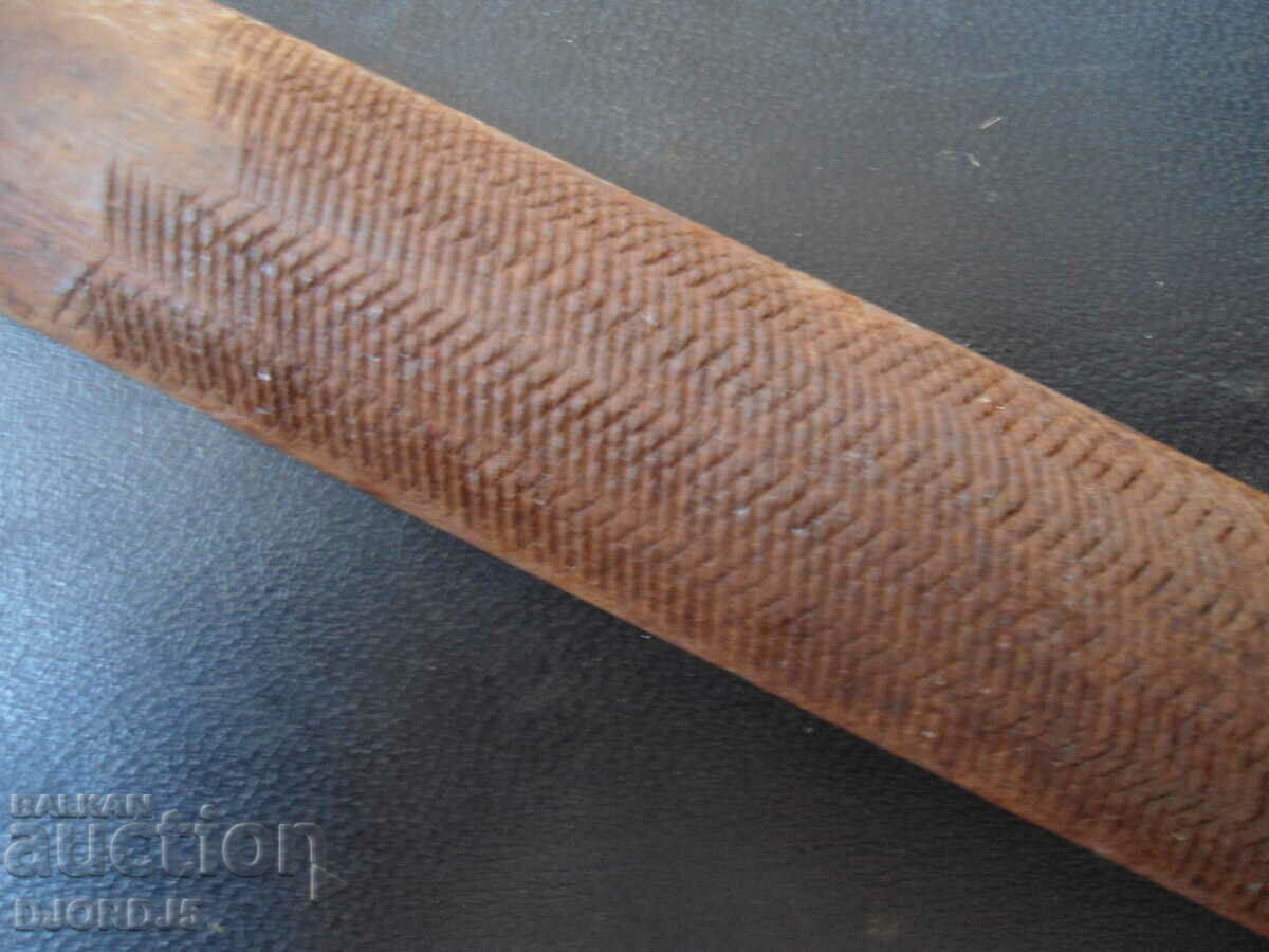 Auction Old saw, half round, marking Auction Old saw, half round, marking