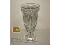 Vas din sticla cristal 20cm Art Deco anii 1920 Excelent