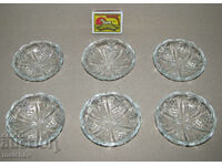 Lot of 6 glass jam saucers 8/2.2cm excellent. I have 12