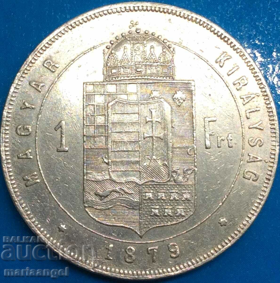 Hungary 1 forint 1879 Franz Joseph silver