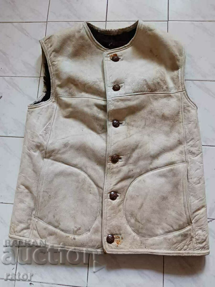 Military leather vest, vest Kingdom of Bulgaria, Second World War