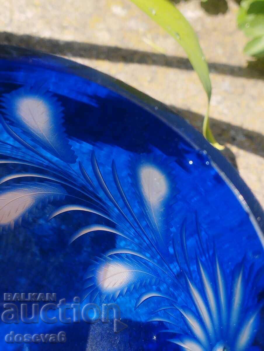 Lead crystal. Large crystal glasses - 6 Lead crystal. Large crystal glasses - 6