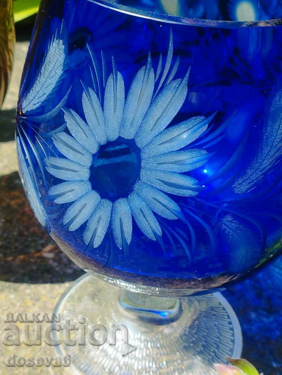 Lead crystal. Large crystal glasses - 7 Lead crystal. Large crystal glasses - 7