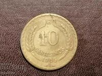 1966 Chile 10 centesimo