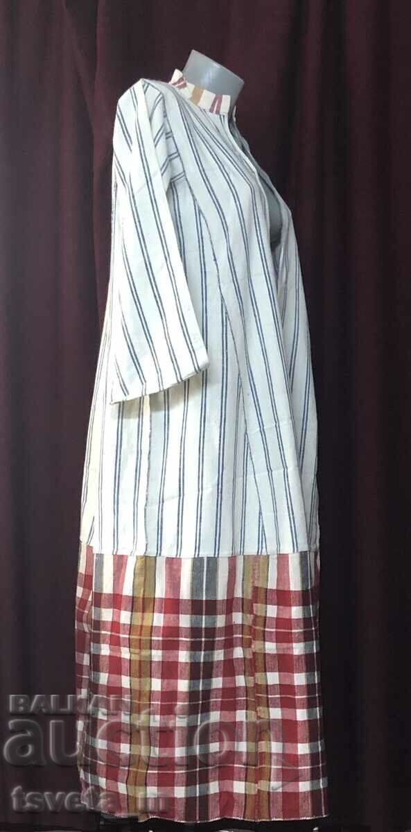 Delivery of Women's long cotton shirt with 3/4 sleeve, folk costume Delivery of Women's long cotton shirt with 3/4 sleeve, folk costume