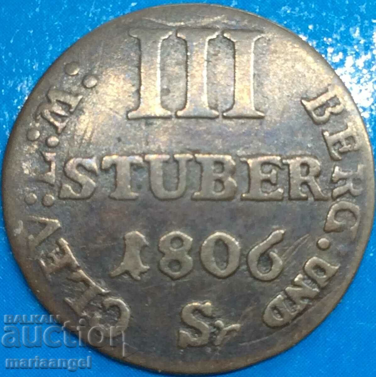 Murat Napoleon 3 studs 1806 Jülich-Berg Germany - rare