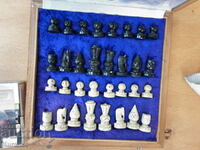 Authentic solid chess stone excellent