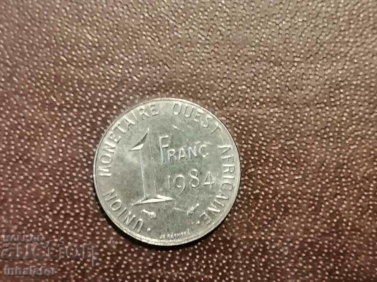 Africa de Vest 1 franc 1984