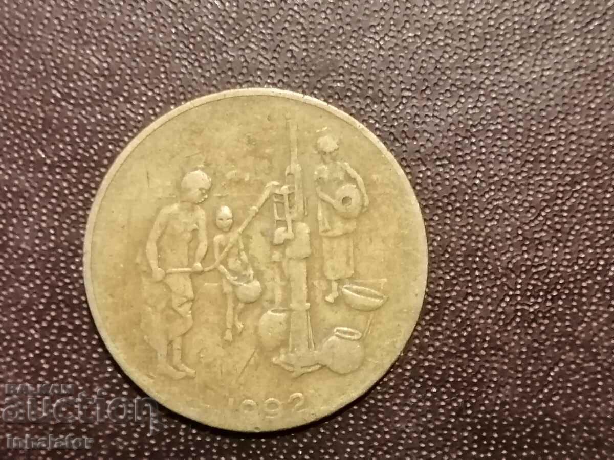 Africa de Vest 10 franci 1992