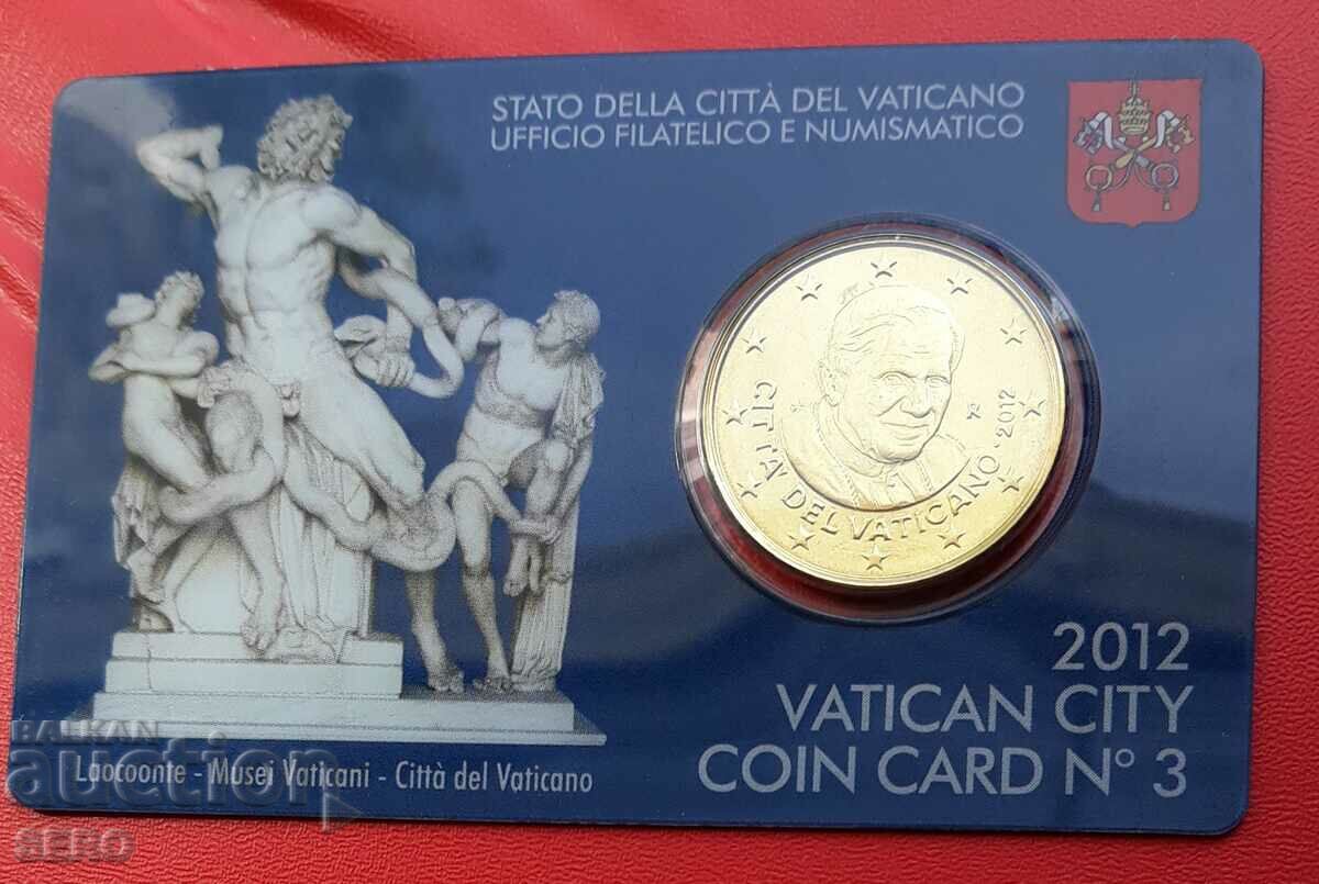 Coin card - Vatican #12 with 50 cents 2012