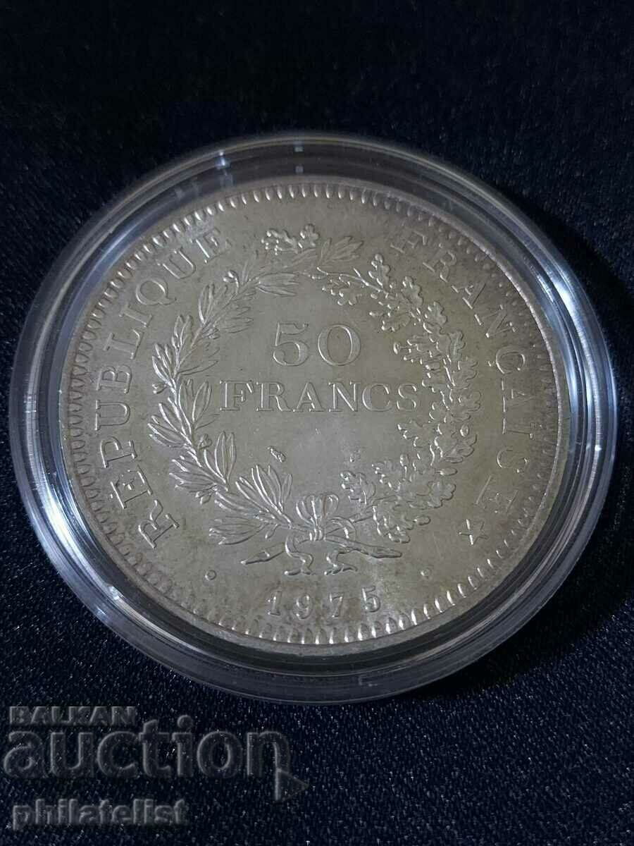 France - 50 francs - 1975, silver coin #2 with price 99.00 BGN | € 50.62