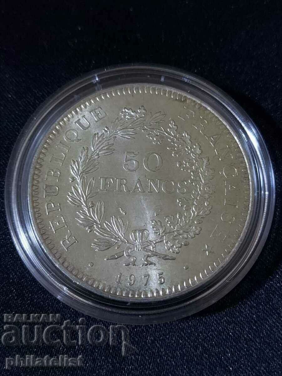 France - 50 francs - 1975, silver coin #3 France - 50 francs - 1975, silver coin #3