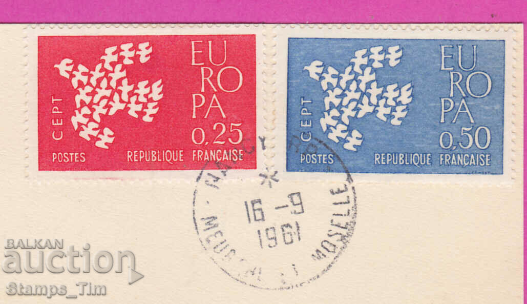 305794 / France FDC PK 1961 EUROPA CEPT stamps - 5 305794 / France FDC PK 1961 EUROPA CEPT stamps - 5