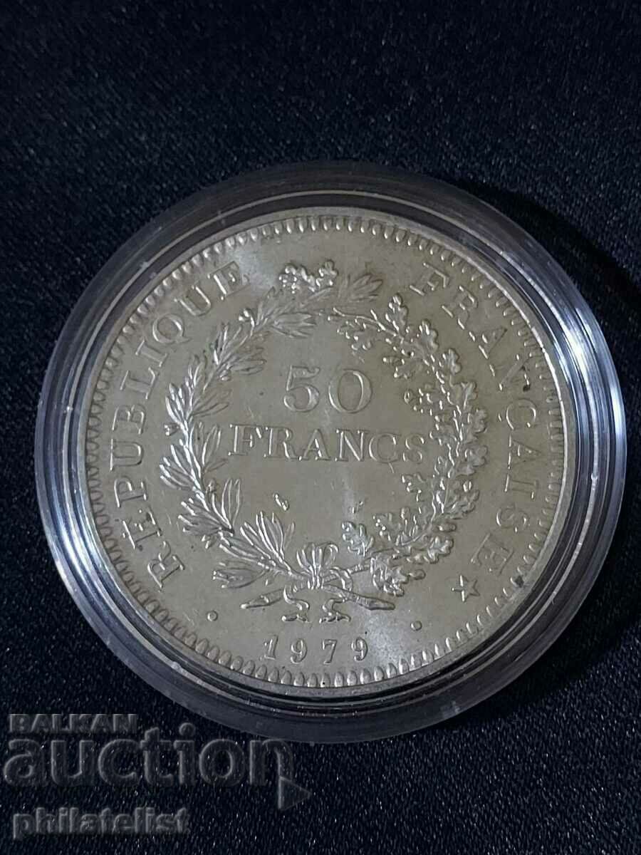 France - 50 francs - 1979, silver coin #3