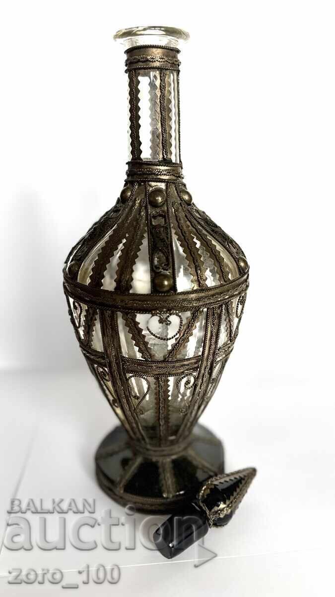 Vintage beverage bottle with fittings - 6