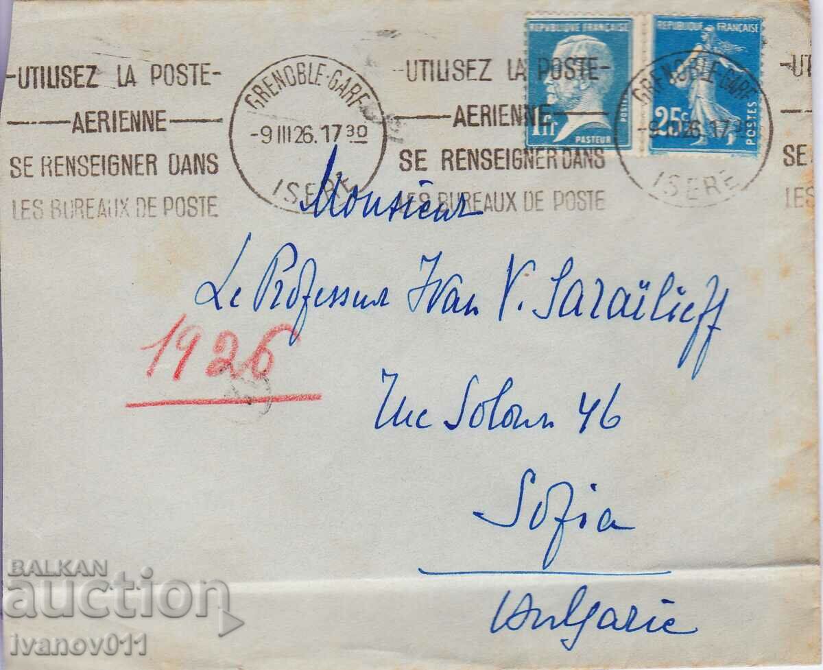 FRANCE - LETTER TRAVEL TO BULGARIA - 1926