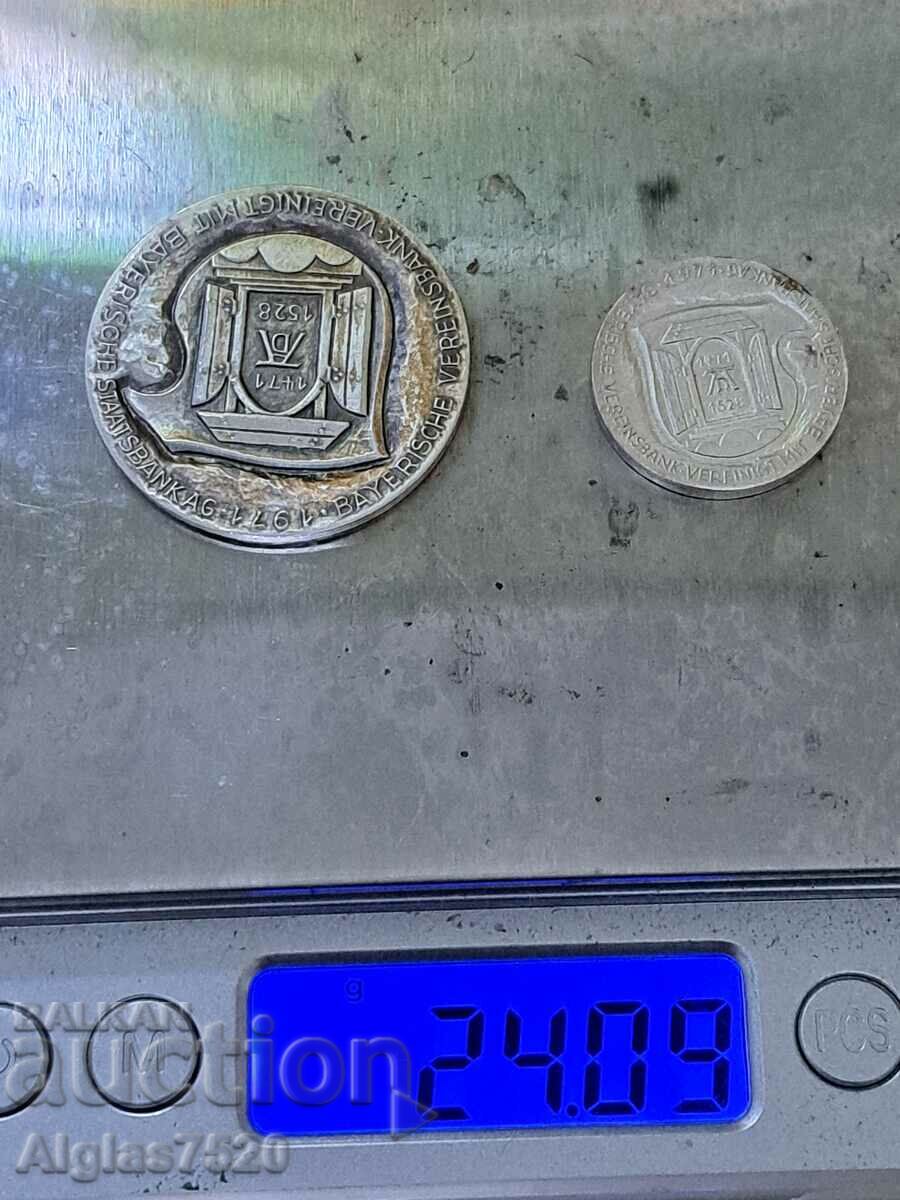 German Silver Medals/Set/Sample 999 - 6 German Silver Medals/Set/Sample 999 - 6