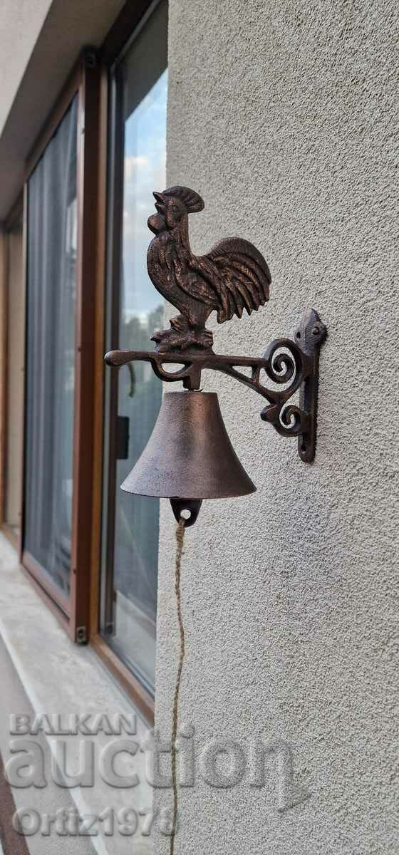 Delivery of Cast iron bell with rooster. Delivery of Cast iron bell with rooster.