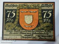 Германия notgeld 75 пфенига 1921 година Mesel