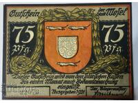 Germania notgeld 75 pfennig 1921 an Mesel