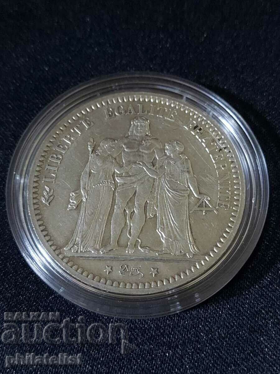 France 1873 A - 5 Francs - Silver Coin