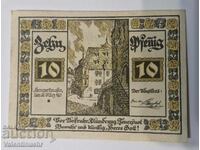 Германия notgeld 10 пфенига 1921 година Sangerhausen