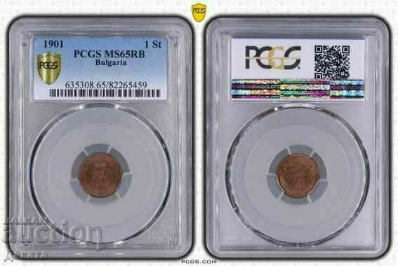 1 Penny 1901 MS 65 RB PCGS Read description