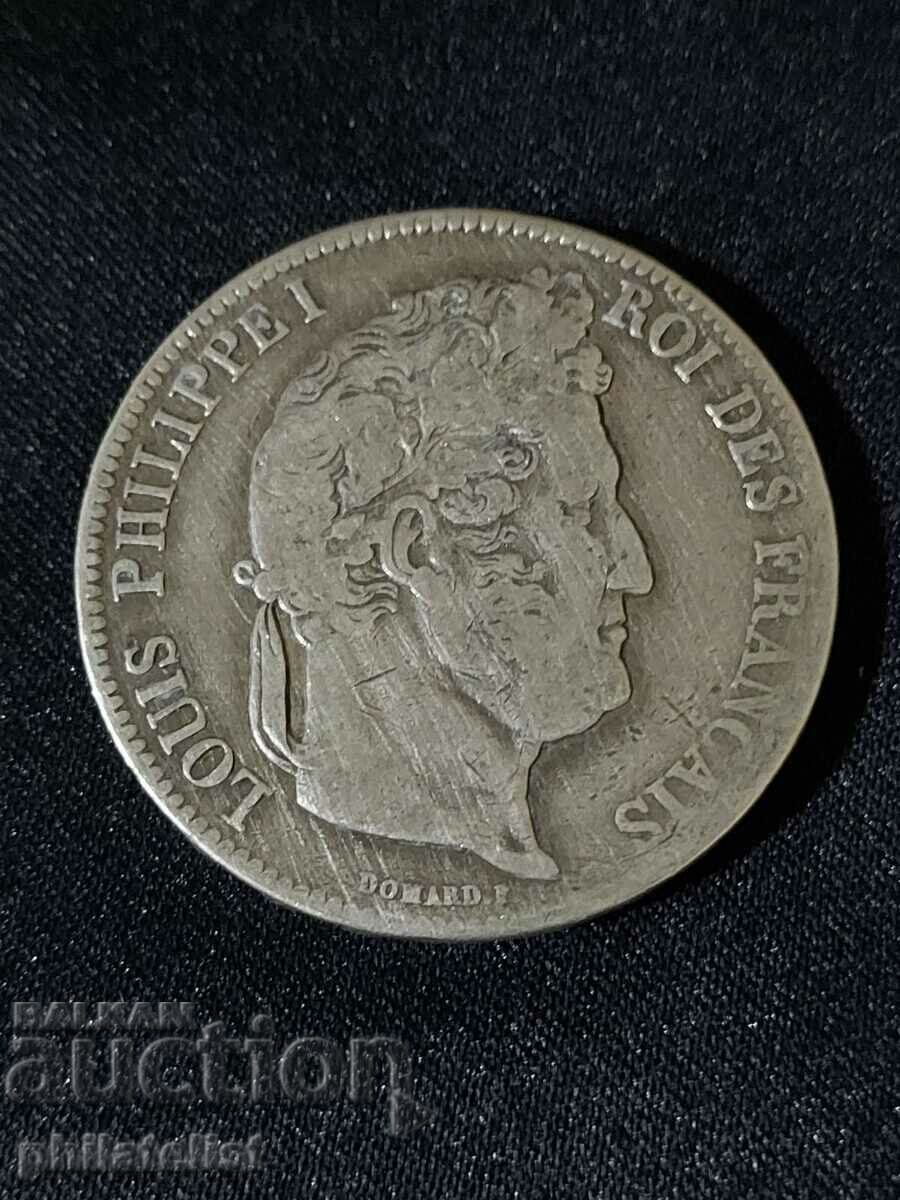 France 1838 A - 5 francs - silver coin