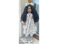 Gorgeous large porcelain doll, 58cm, Excellent!