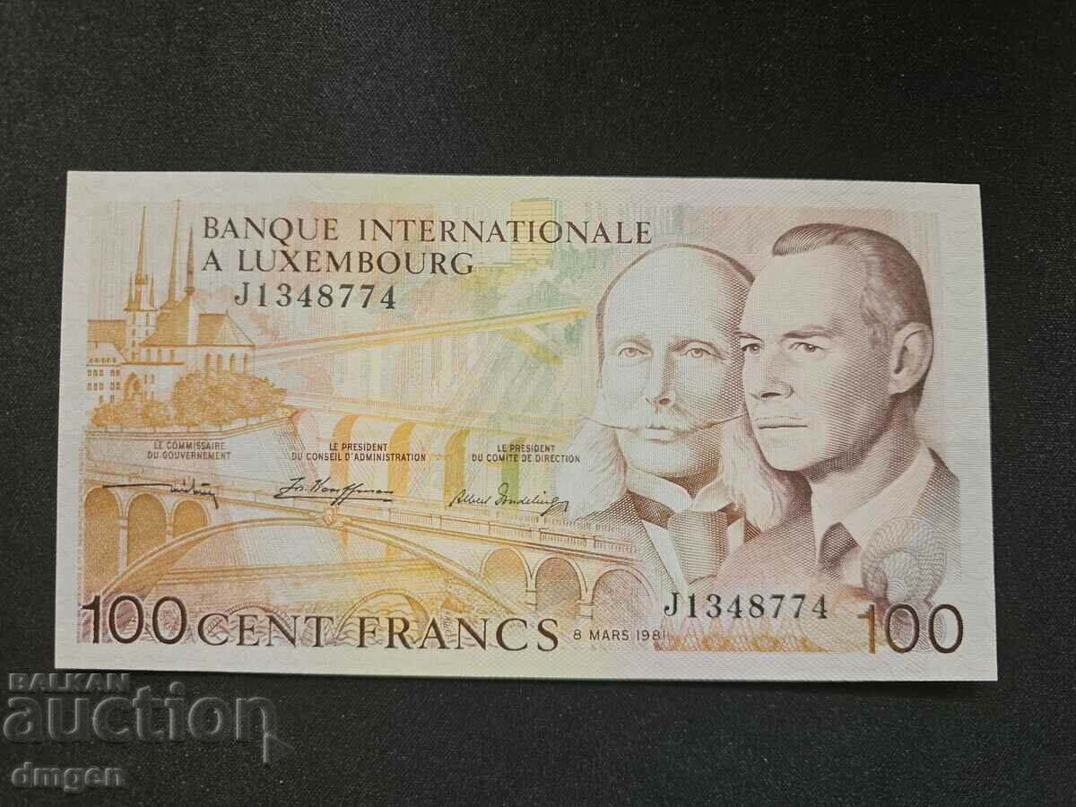 100 Φράγκα Λουξεμβούργο 1981 UNC