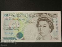 5 pounds England UNC