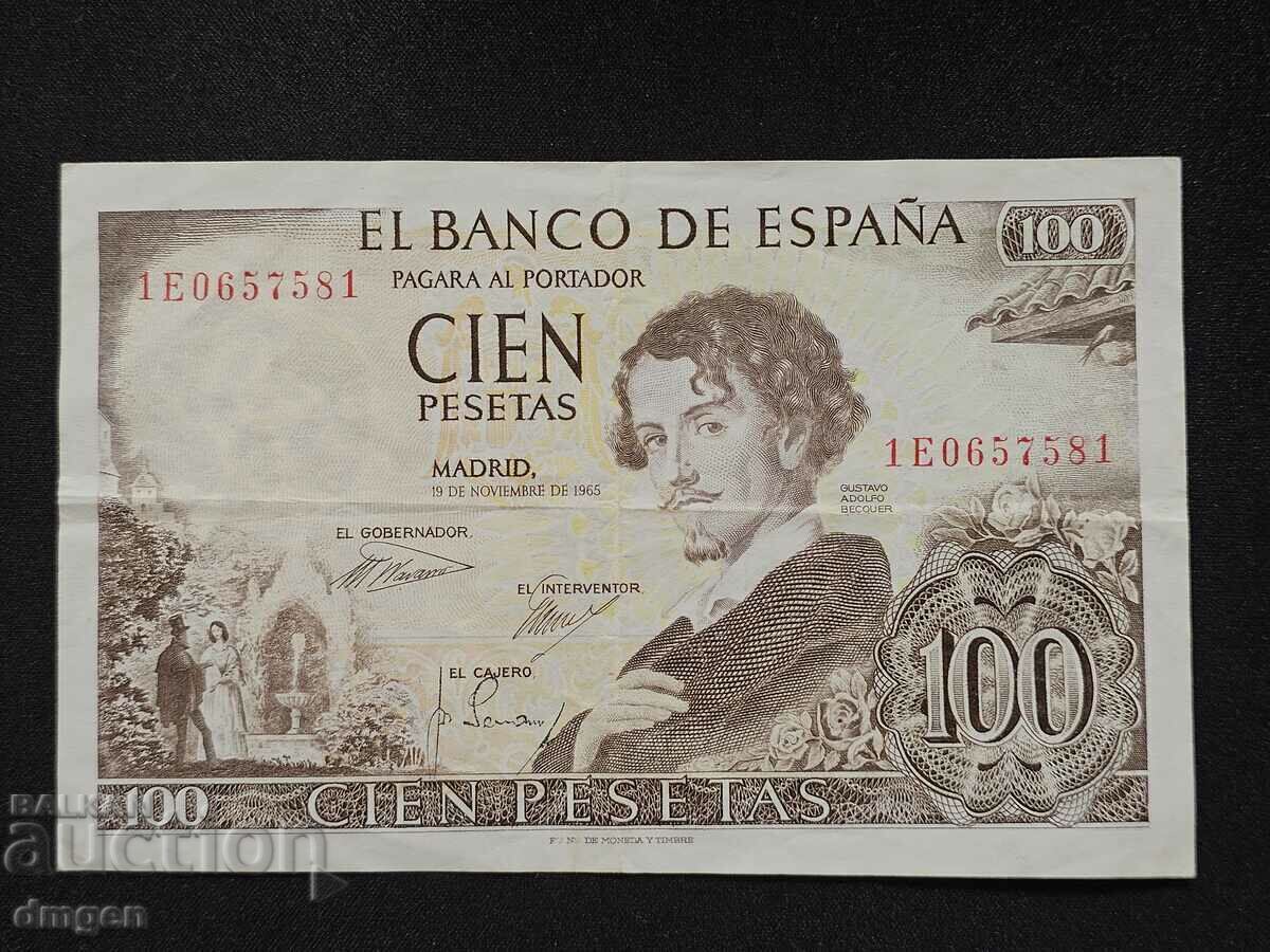 100 pesetas Spain 1965 100 pesetas Spain 1965