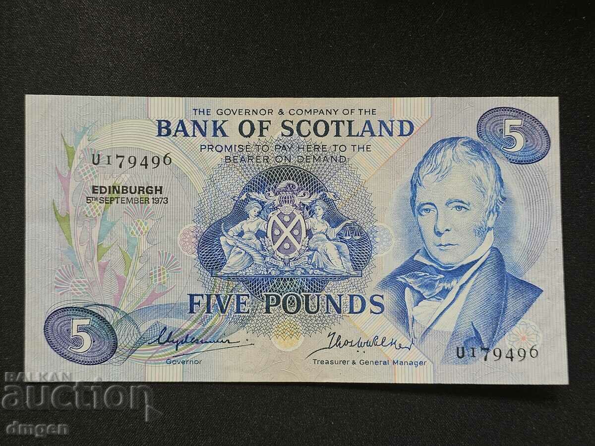 5 pound Scotland 1973