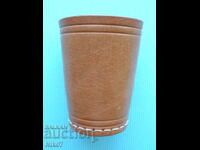 Leather cup for playing dice (barbut).