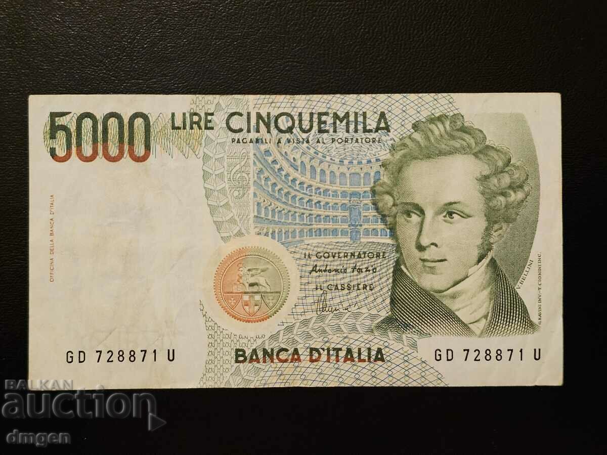 5000 lire Italia 1985