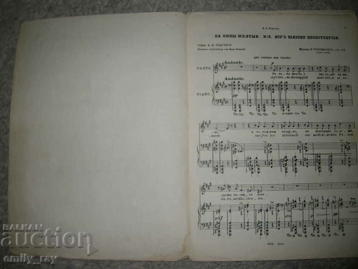 Παρτιτούρες - P. Tchaikovsky - ειδύλλια - 2 τεμ με τιμή 10.00 BGN | € 5.11 Παρτιτούρες - P. Tchaikovsky - ειδύλλια - 2 τεμ με τιμή 10.00 BGN | € 5.11