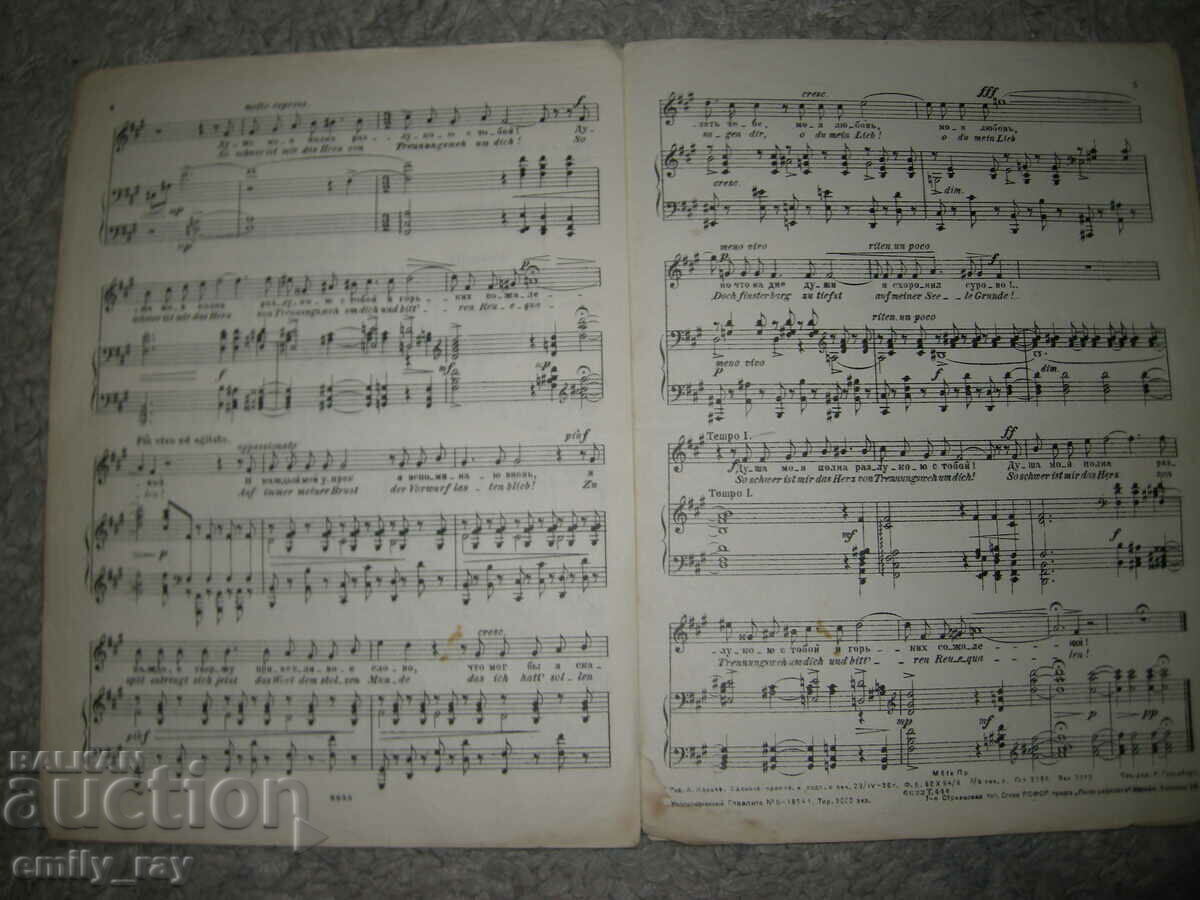 Δημοπρασία Παρτιτούρες - P. Tchaikovsky - ειδύλλια - 2 τεμ Δημοπρασία Παρτιτούρες - P. Tchaikovsky - ειδύλλια - 2 τεμ