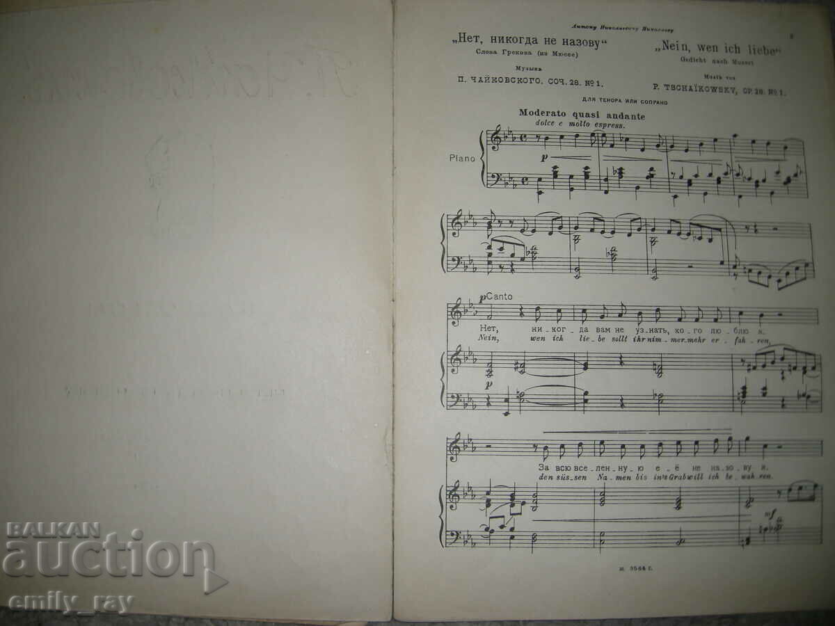 Παράδοση Παρτιτούρες - P. Tchaikovsky - ειδύλλια - 2 τεμ Παράδοση Παρτιτούρες - P. Tchaikovsky - ειδύλλια - 2 τεμ