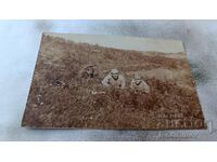 Photo Three officers lying on the front 1918 P S V