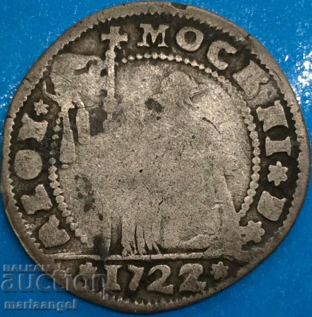 Venice 15 soldi 1722 Italy Doge Alois Mocenigo silver