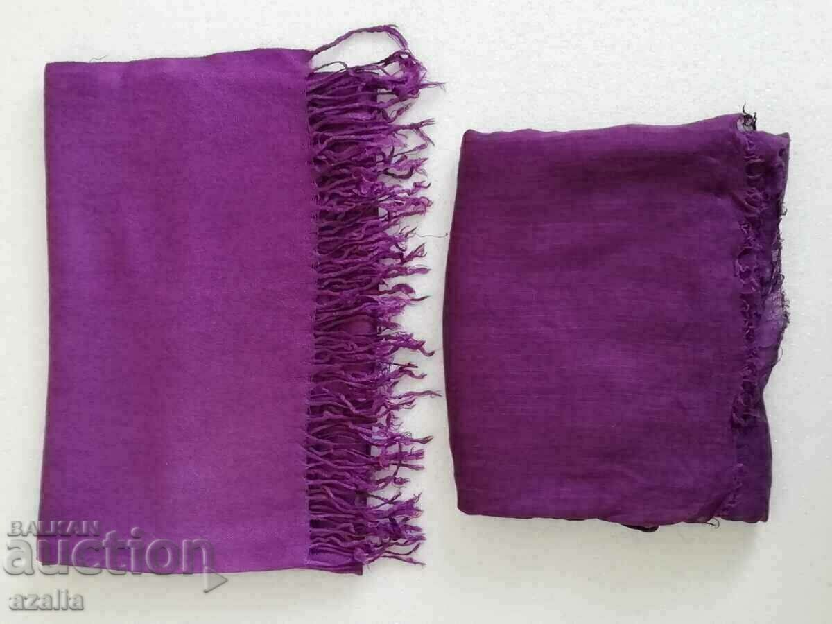 Two excellent ladies' scarves in purple