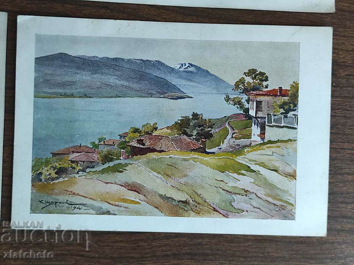 Lot of 4 Postcards with drawings by K. Sturkelov from the 40s with price 40.00 BGN | € 20.45