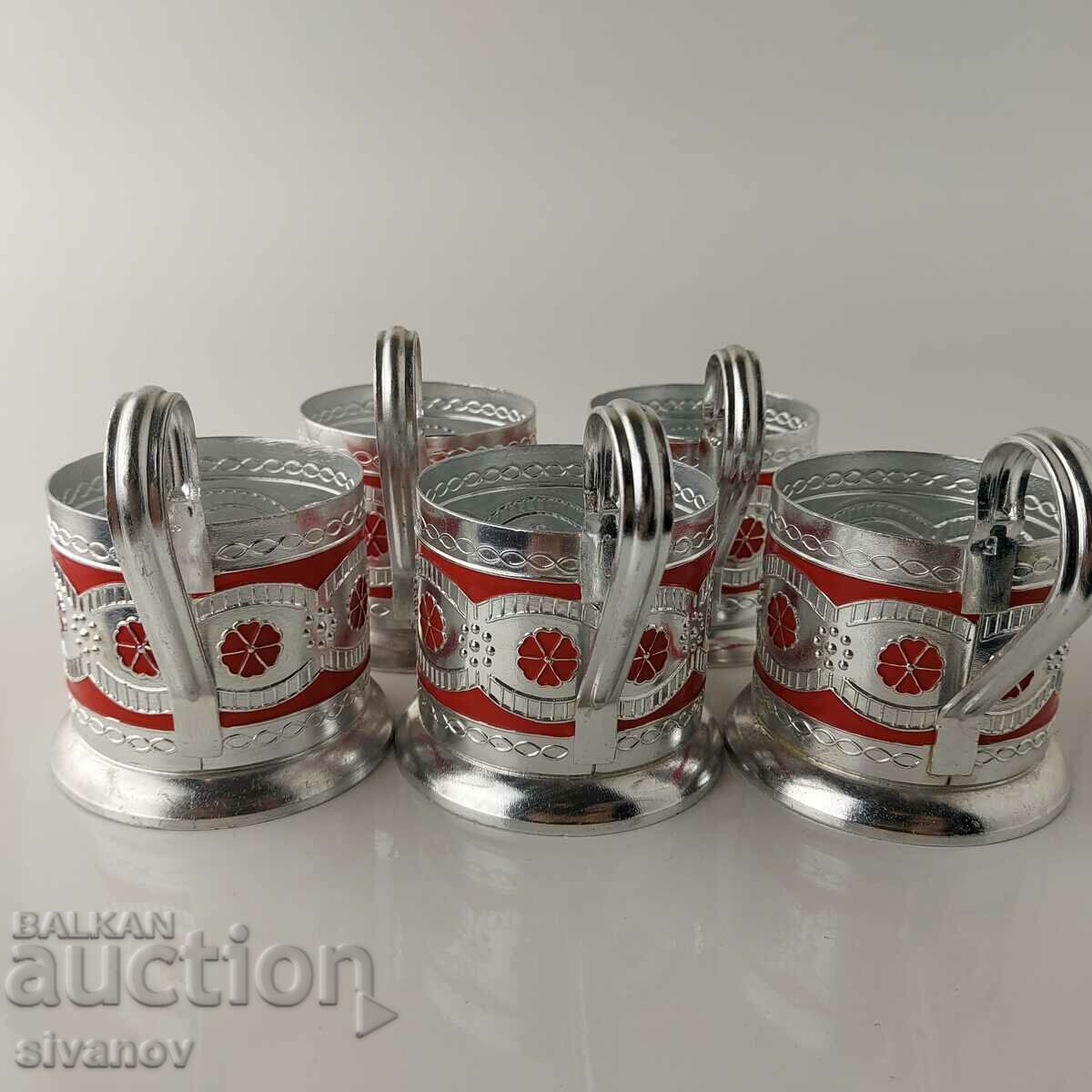 Auction Old set of 5 set USSR service #5645 Auction Old set of 5 set USSR service #5645