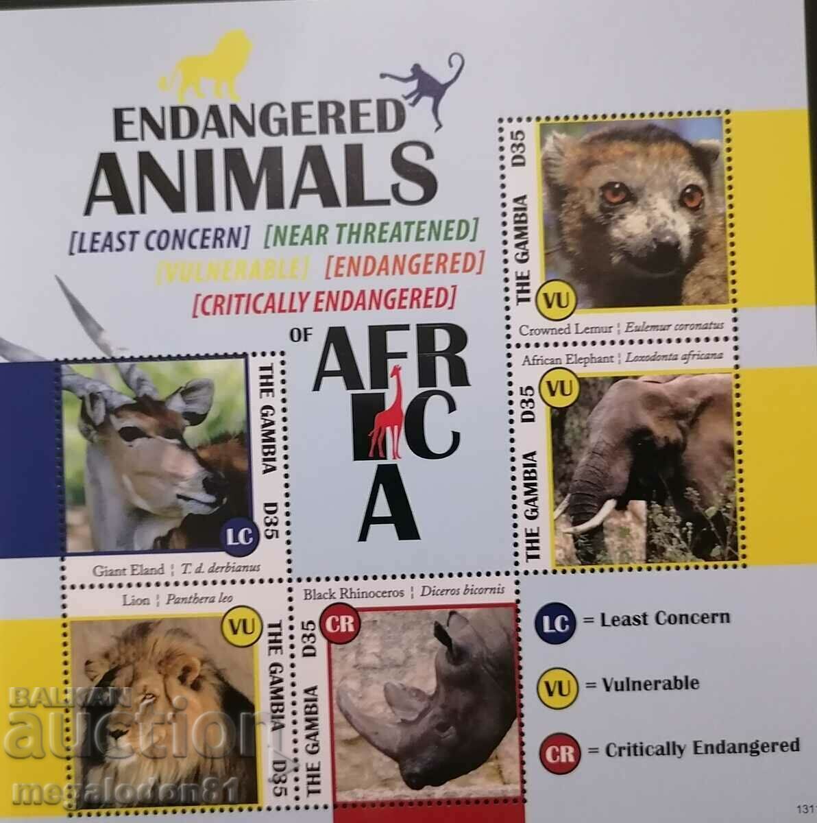 Γκάμπια - Αφρικανική πανίδα, ζώα υπό εξαφάνιση με τιμή 27.00 BGN | € 13.80 Γκάμπια - Αφρικανική πανίδα, ζώα υπό εξαφάνιση με τιμή 27.00 BGN | € 13.80