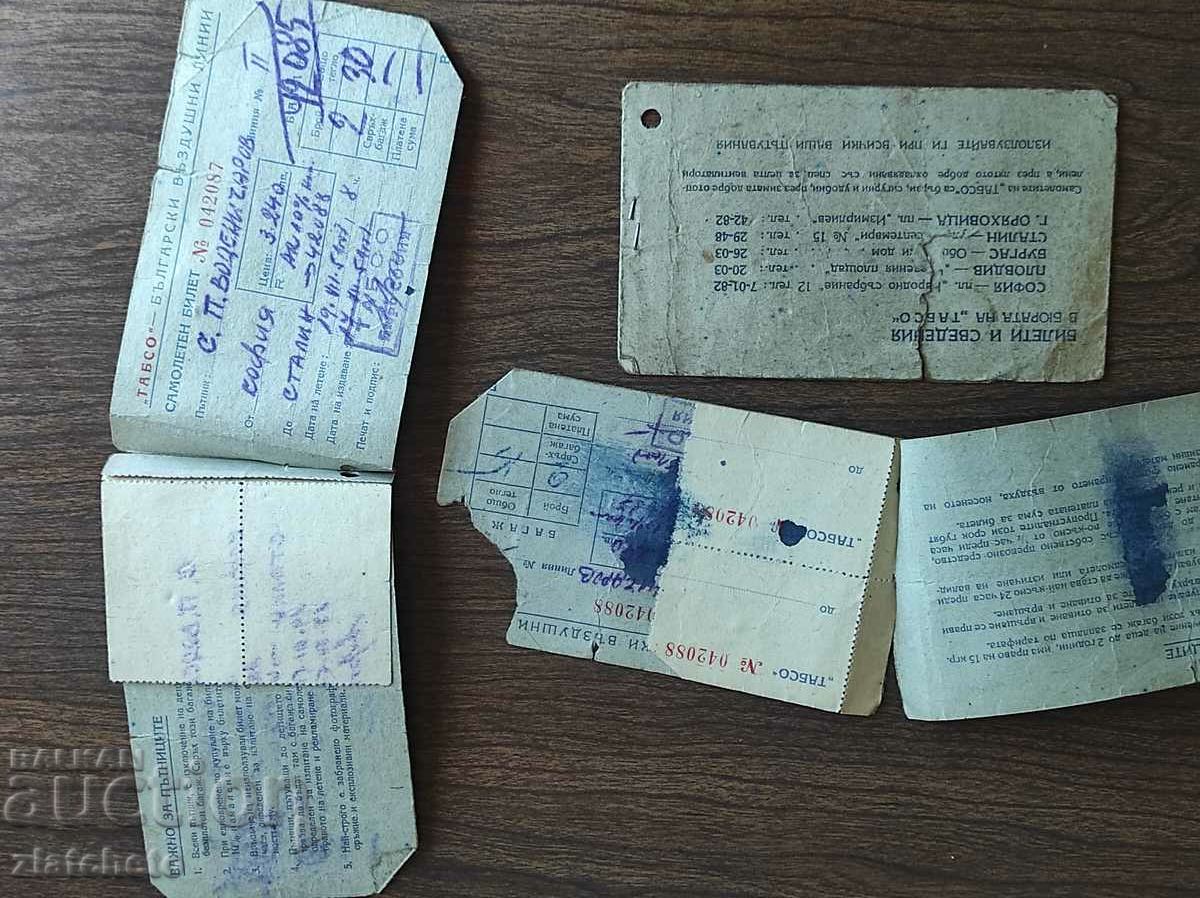 Auction Lot of 3 plane tickets Tabso - Sofia - Stalin (Varna) Auction Lot of 3 plane tickets Tabso - Sofia - Stalin (Varna)