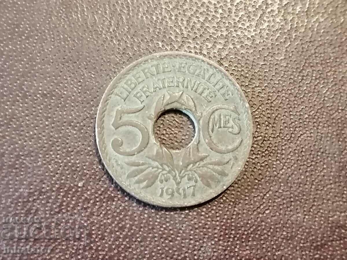 1917 5 centimes France