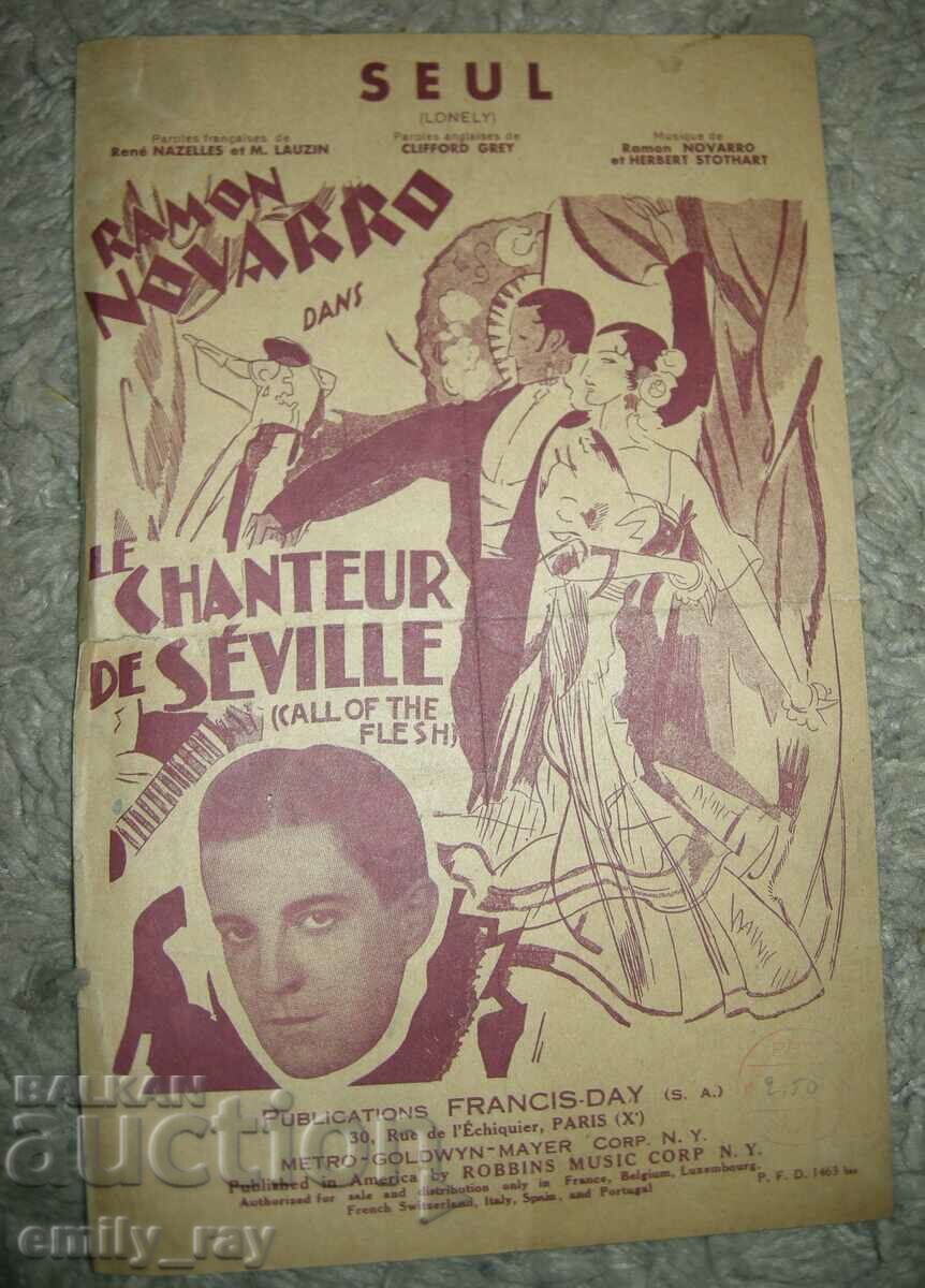 Sheet music - Le Chanteur De Seville